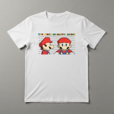 T-Shirt Mario Mug Shot